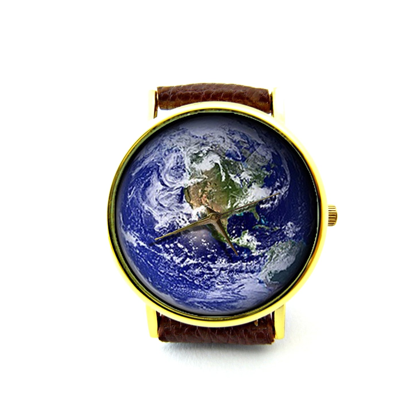 Earth Leather Watch, Planet Watch, Unisex Watch, Ladies Watch, Mens Watch, Earth Jewelry