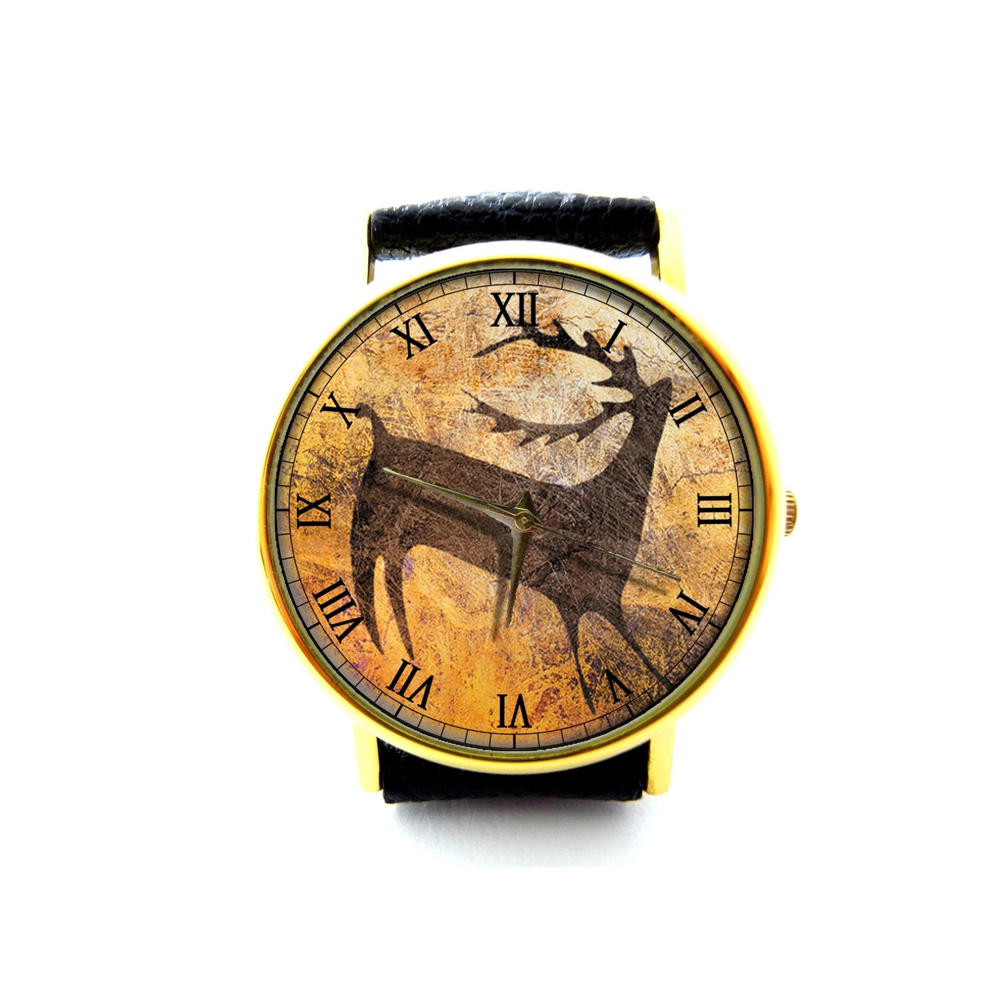 Sheep Leather Watch, Sheep, Goat, Cave Art, Art Watch, Unisex Watch, Ladies Watch, Mens Watch, Sheep Jewelry