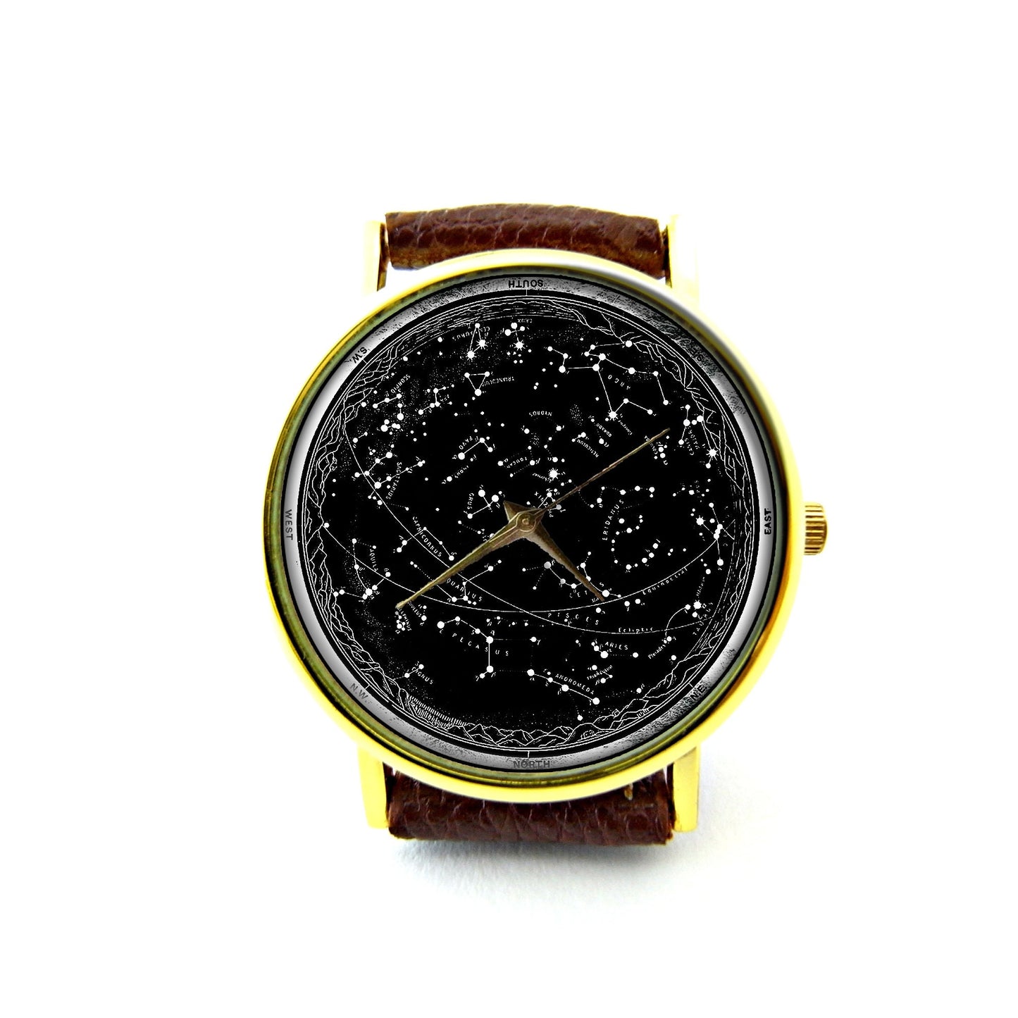 Vintage Constellation Leather Watch, Astronomy Watch, Northern Hemisphere, Stars Watch, Ladies Watch, Mens Watch, Stars Jewelry