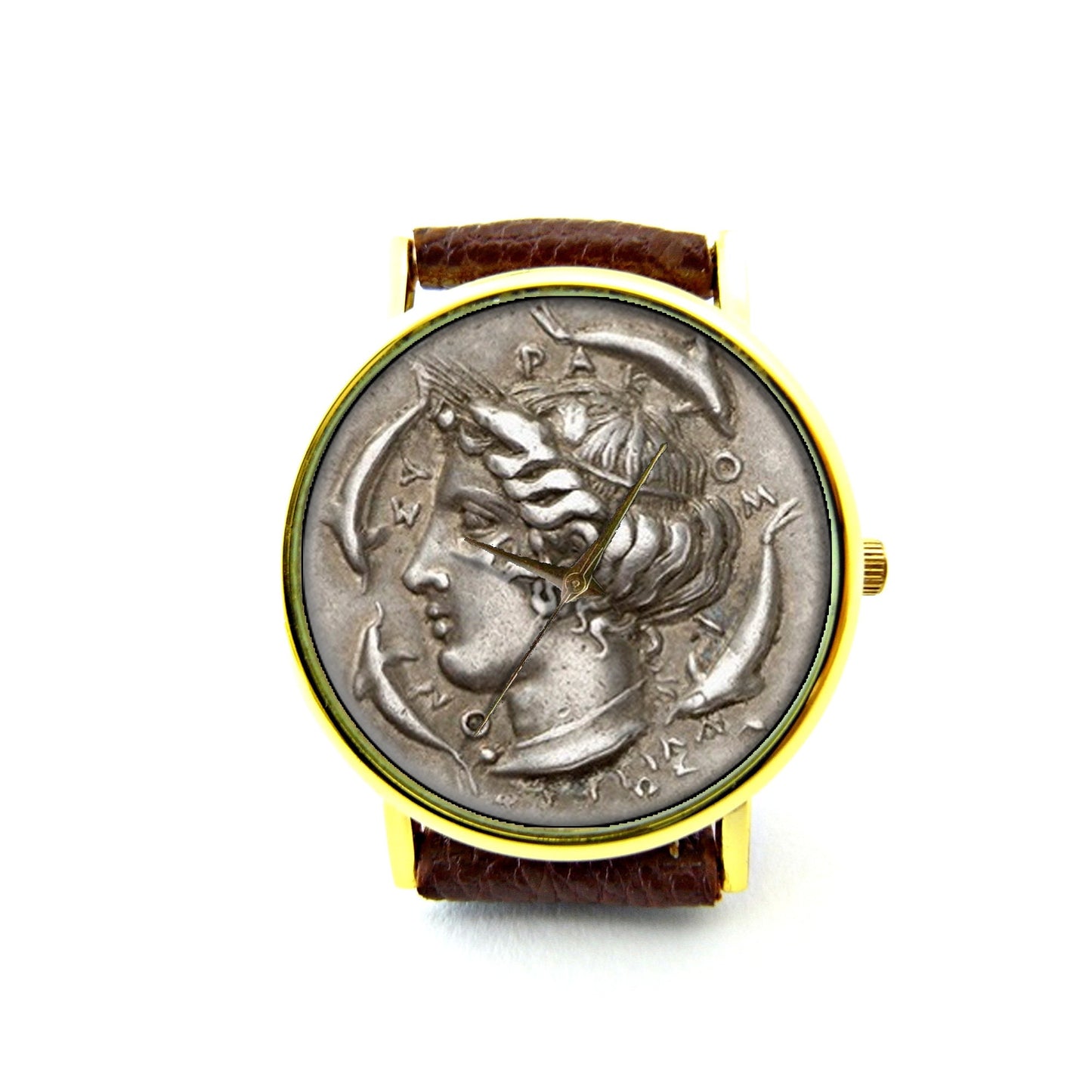 Antique Coin Leather Watch, Ancient Coin, Old Coin, Unisex Watch, Ladies Watch, Mens Watch, Coin Jewelry, Pattern 4