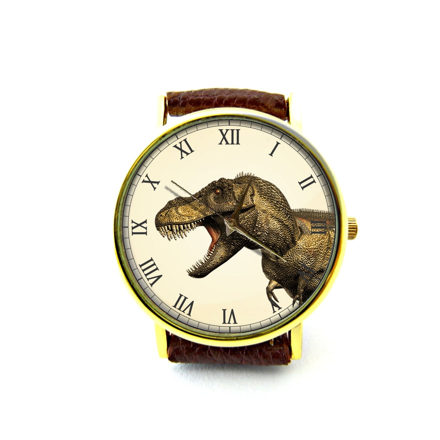 Dinosaur Leather Watch, T-Rex Watch, Unisex Watch, Ladies Watch, Mens Watch, Dinosaur Jewelry