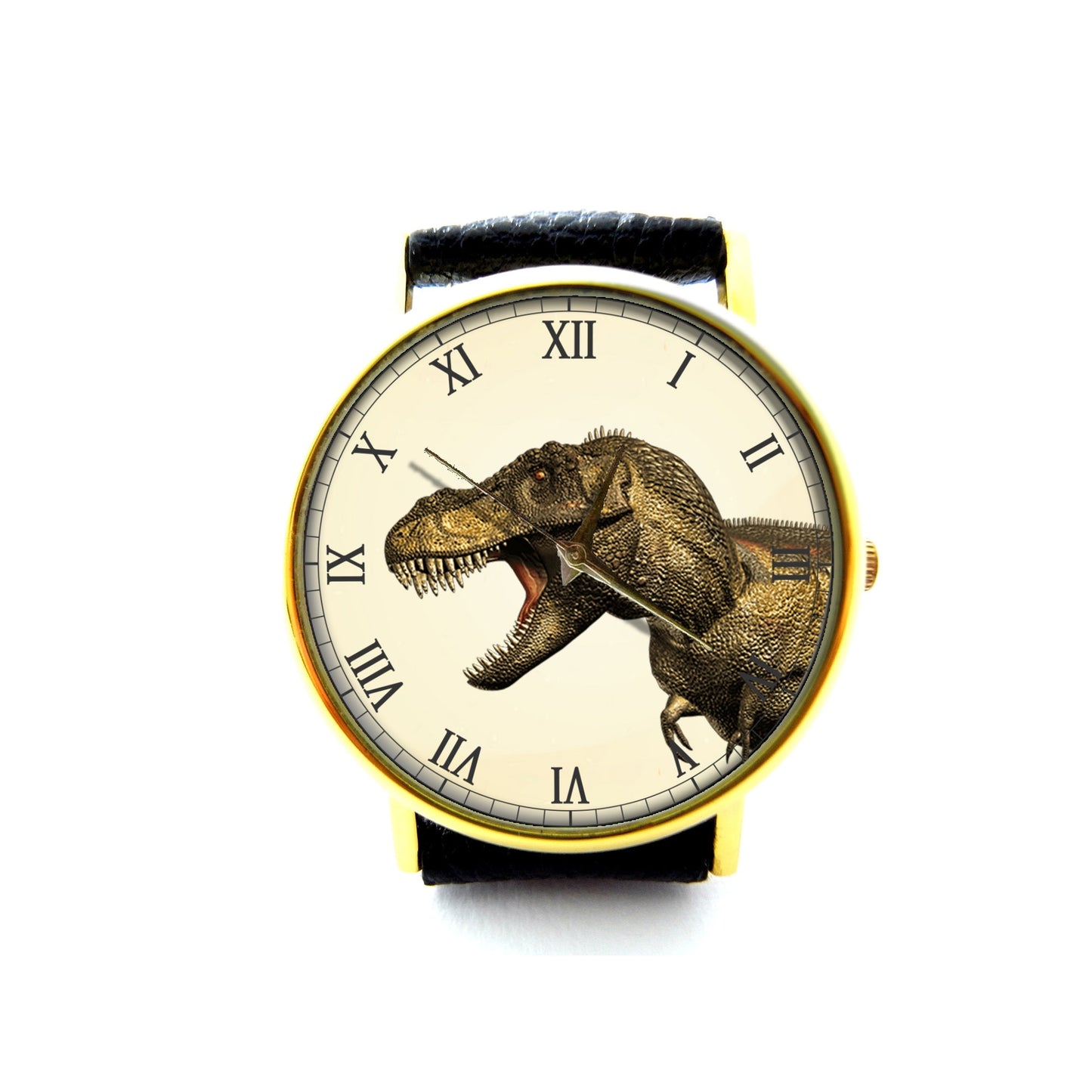 Dinosaur Leather Watch, T-Rex Watch, Unisex Watch, Ladies Watch, Mens Watch, Dinosaur Jewelry