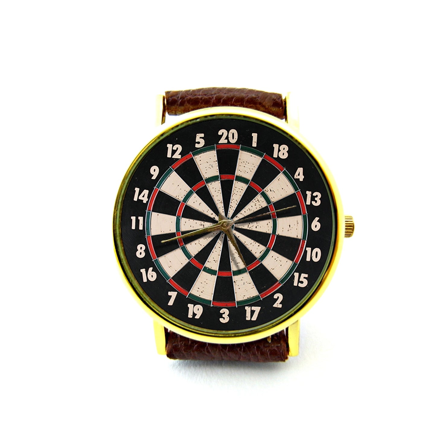 Dart Board Leather Watch, Unisex Watch, Ladies Watch, Mens Watch