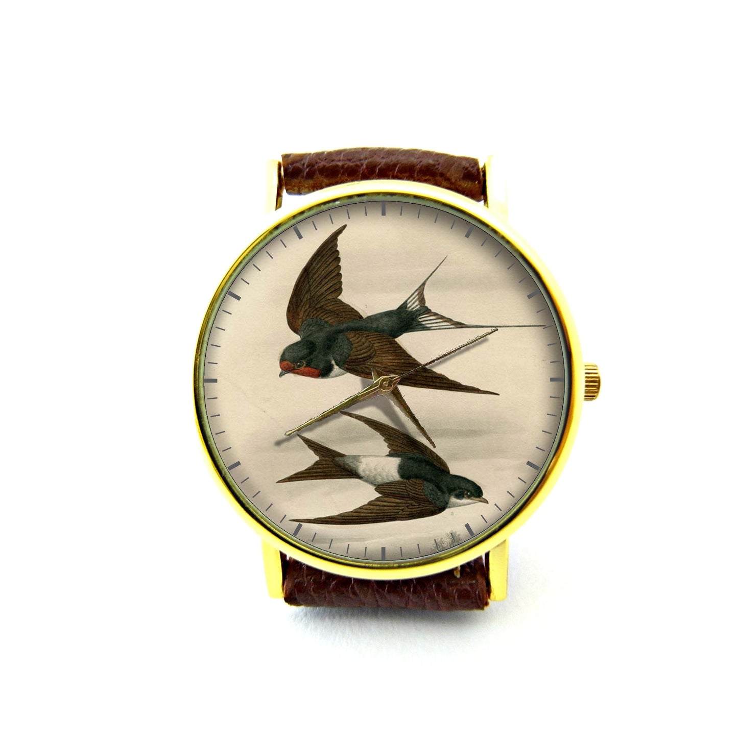 Vintage Golondrina Leather Watch, Birds Watch, Unisex Watch, Ladies Watch, Mens Watch