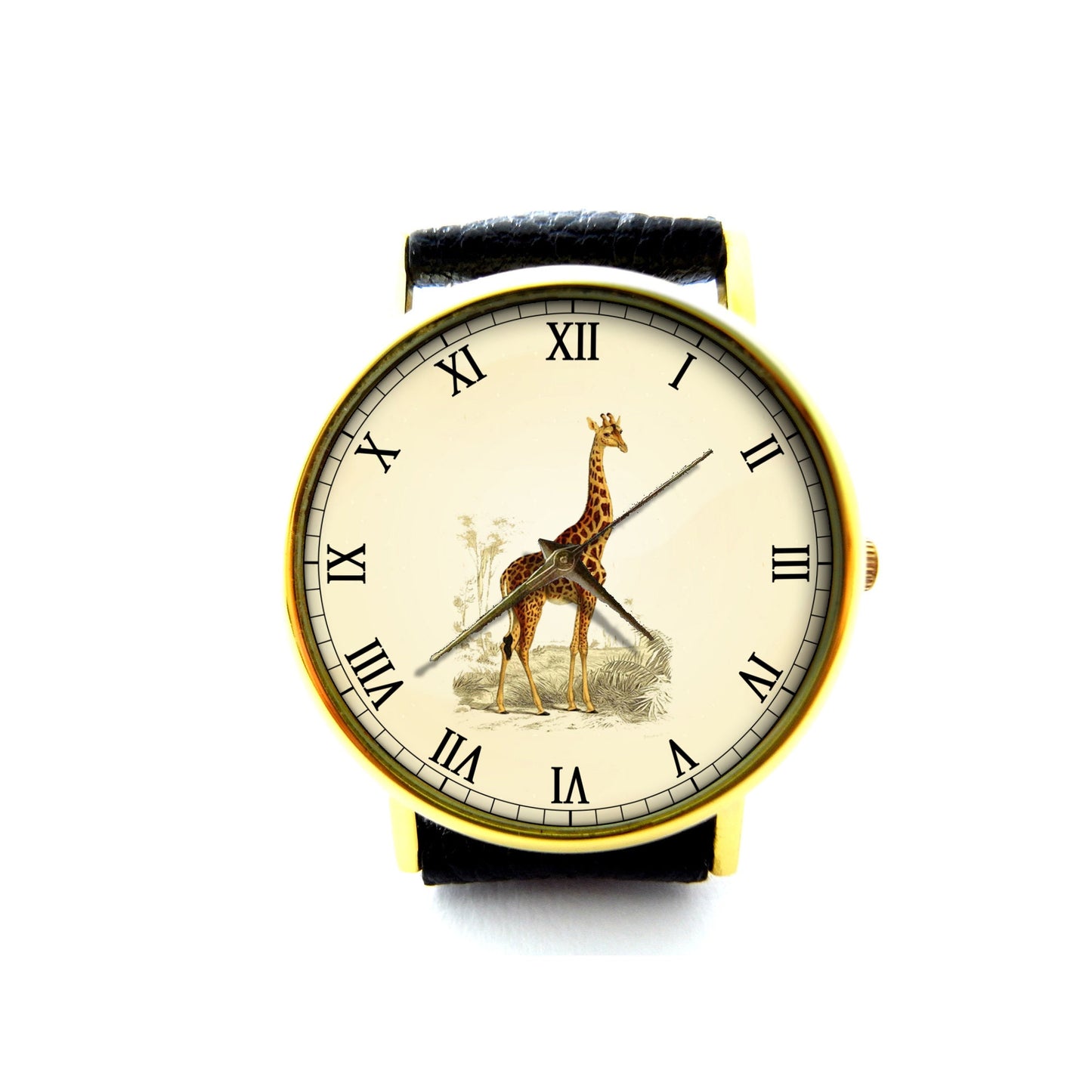 Vintage Giraffe Leather Watch, Giraffe Watch, Unisex Watch, Ladies Watch, Mens Watch