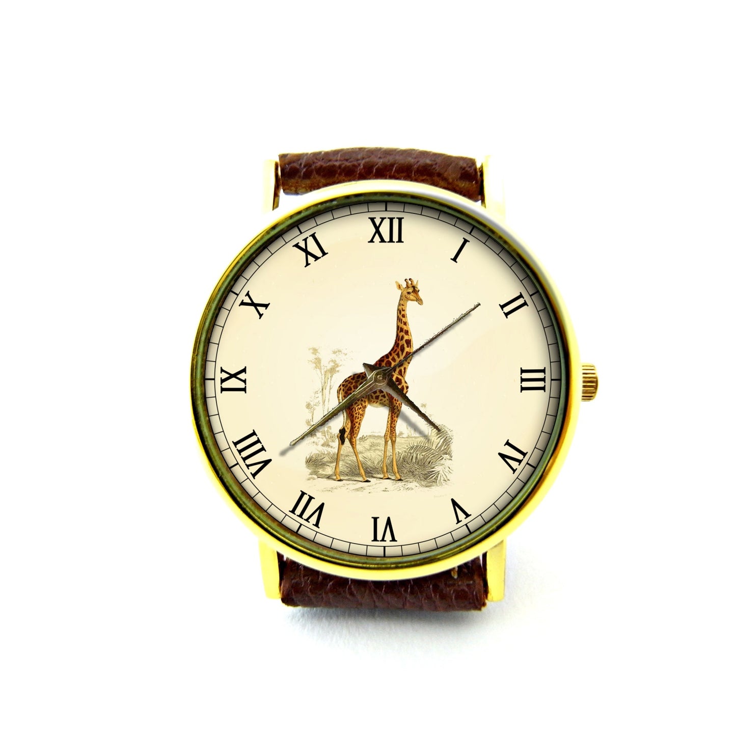 Vintage Giraffe Leather Watch, Giraffe Watch, Unisex Watch, Ladies Watch, Mens Watch