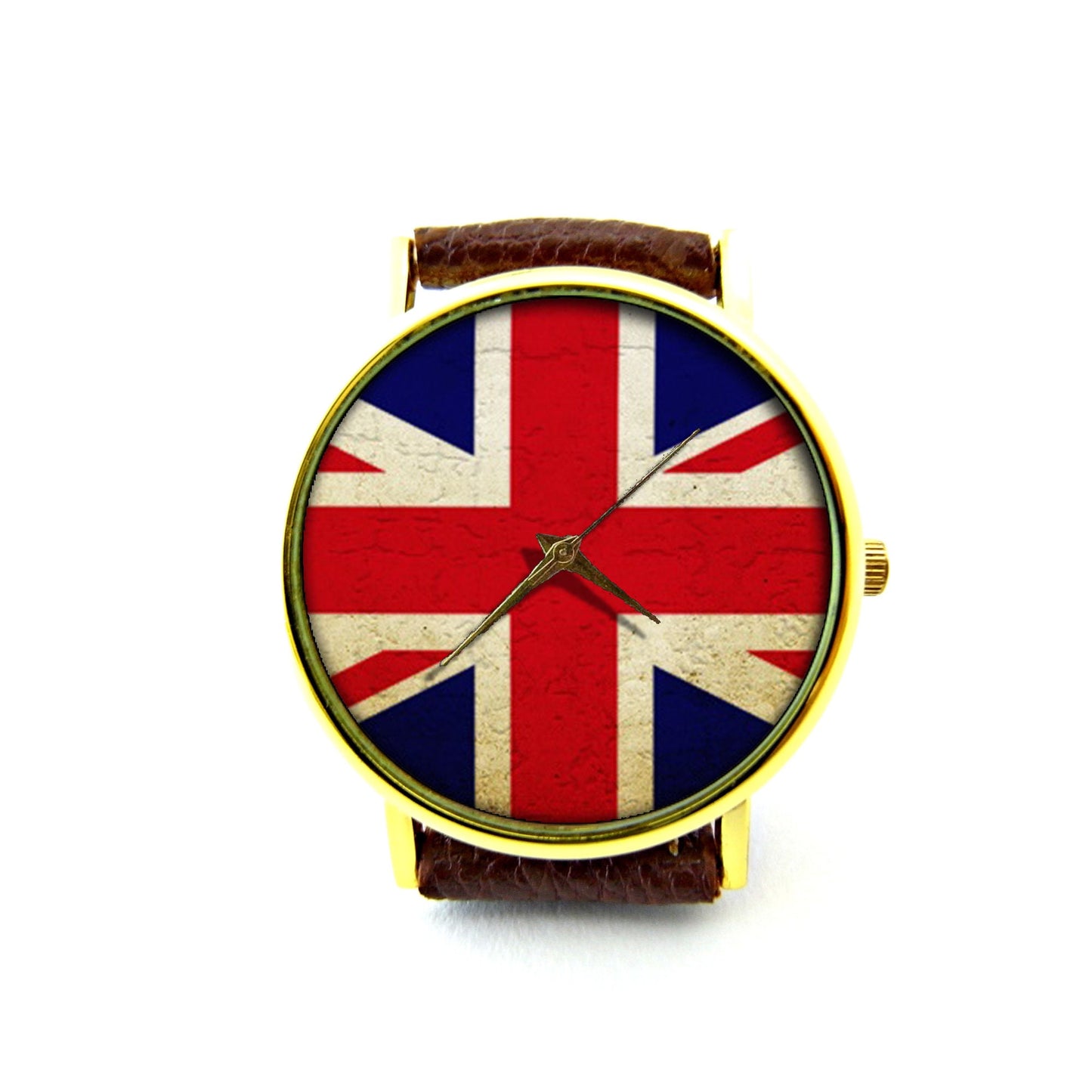 UK Flag Leather Watch, United Kingdom Flag Leather Watch, Flag Accessory, Unisex Watch, Ladies Watch, Men Watch, Flag Jewelry, Pattern 2