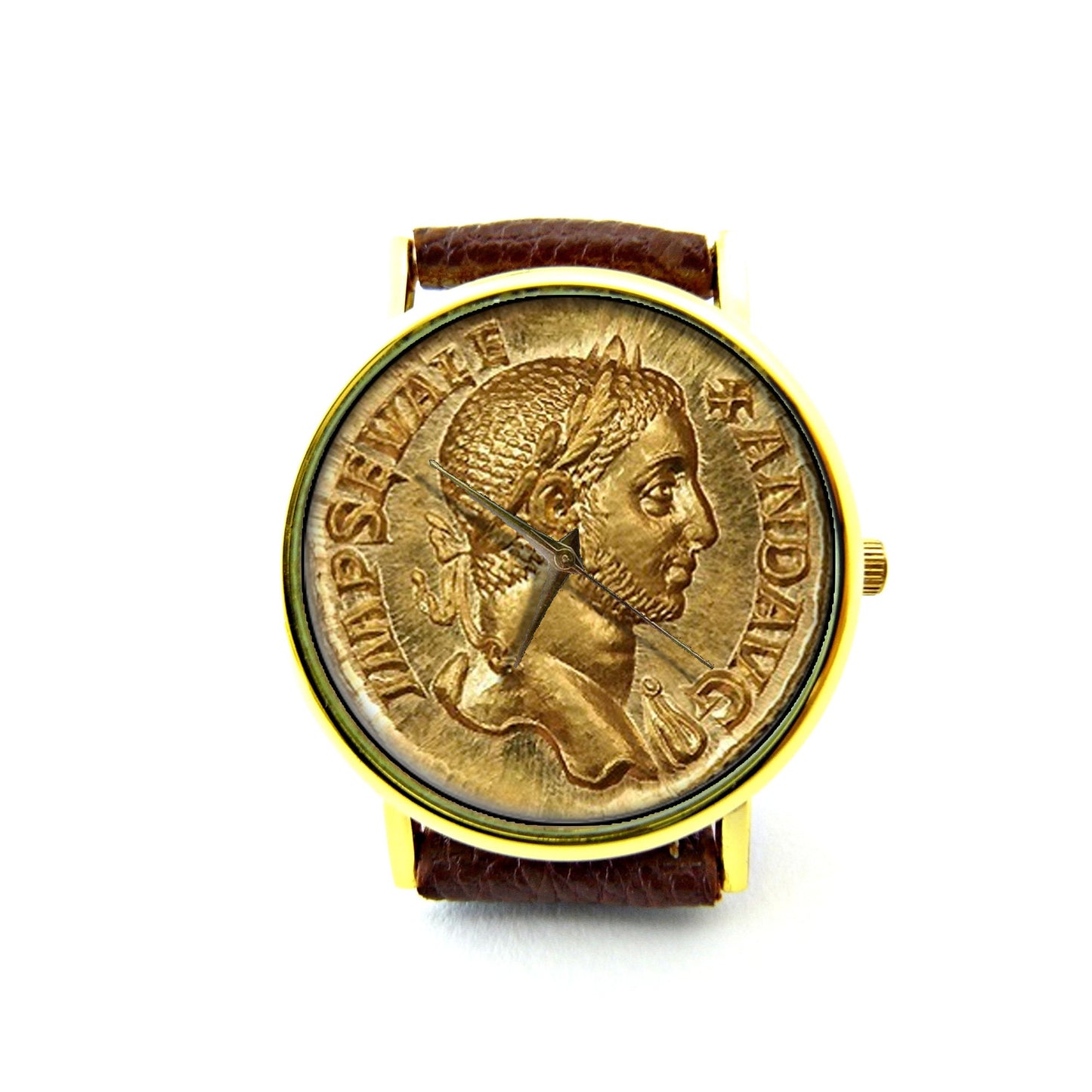 Antique Coin Leather Watch, Ancient Coin, Old Coin, Unisex Watch, Ladies Watch, Mens Watch, Coin Jewelry, Pattern 5