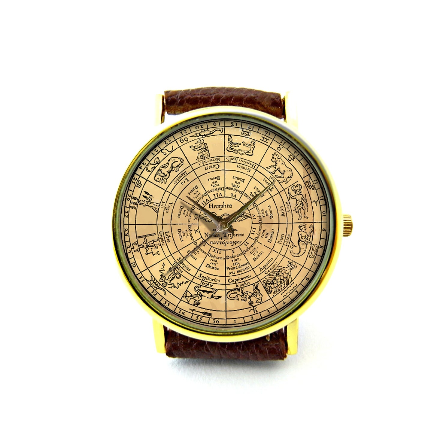 Zodiac Signs Leather Watch, Unisex Watch, Ladies Watch, Mens Watch, Pattern 3