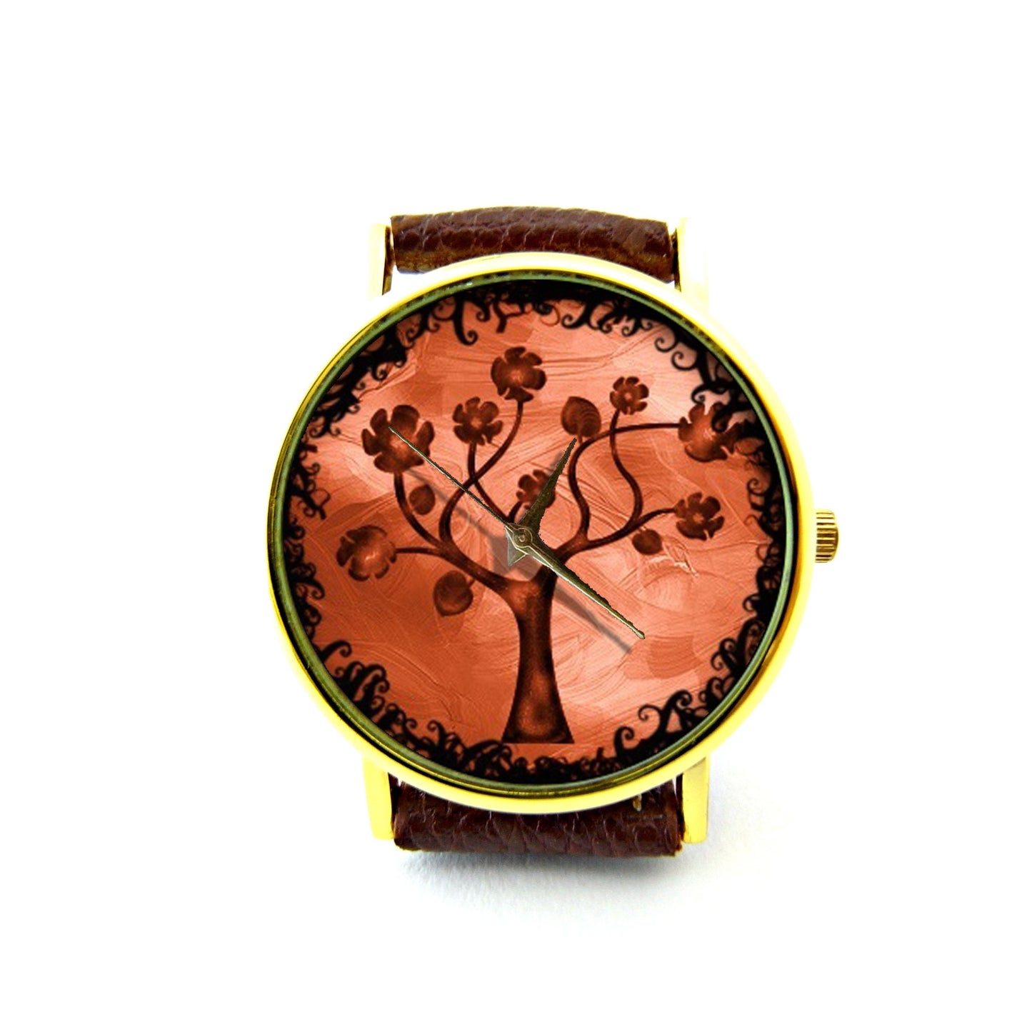 Tree Leather Watch, Tree Of Life, Magic Tree, Unisex Watch, Ladies Watch, Mens Watch, Tree Jewelry, Pattern 1