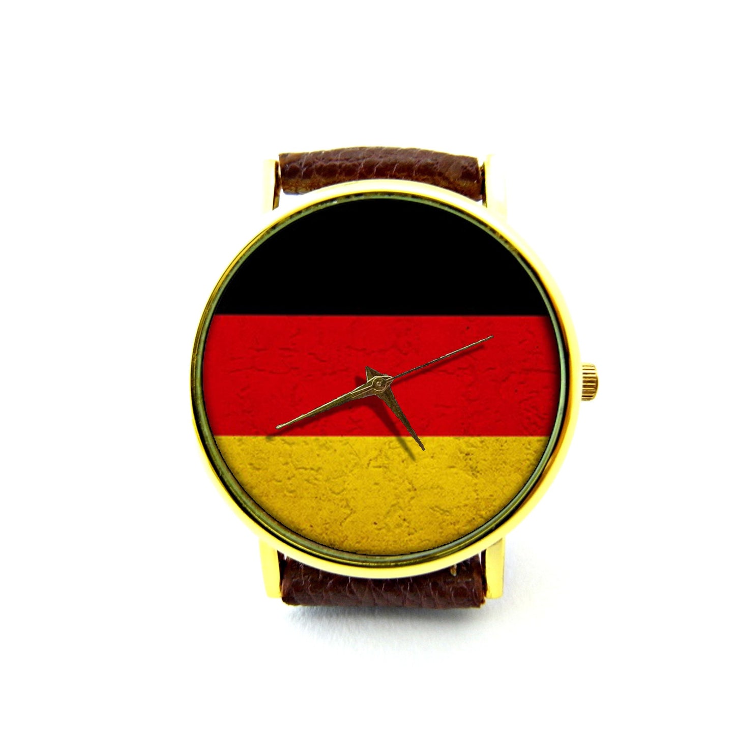 Germany Flag Leather Watch, Flag Accessory, Unisex Watch, Ladies Watch, Men Watch, Flag Jewelry, Pattern 3