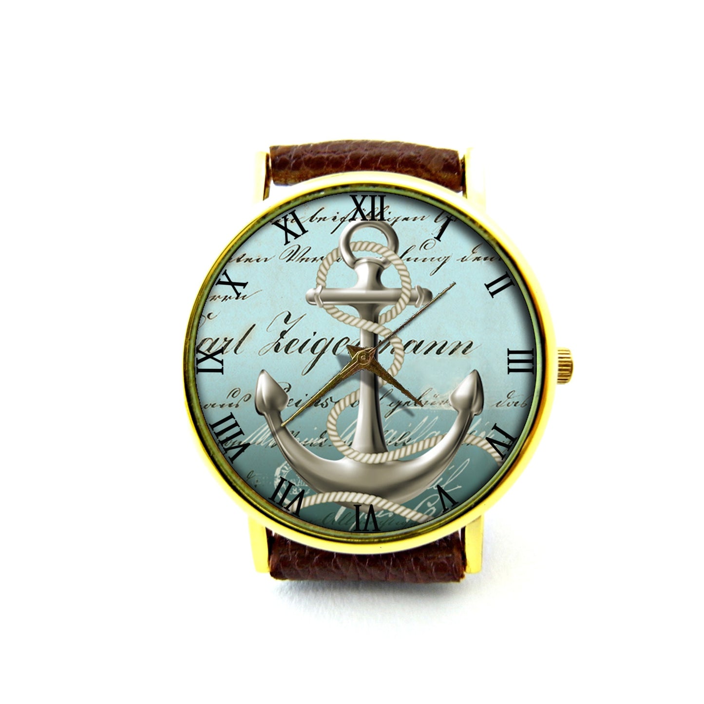 Anchor Leather Watch, Nautical Leather Watch, Unisex Watch, Ladies Watch, Men Watch, Nautical Jewelry