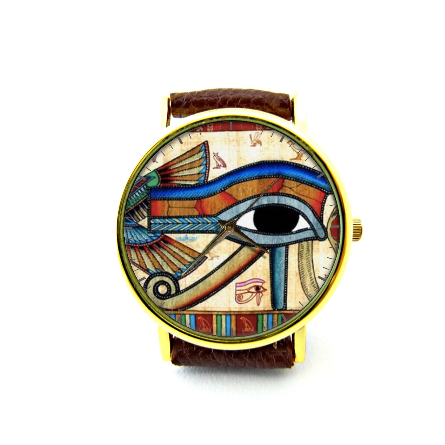 Ancient Egyptian Eye of Horus Leather Watch, Eye of Horus Ladies Watch, Unisex Watch, Ancient Egyptian Jewellery