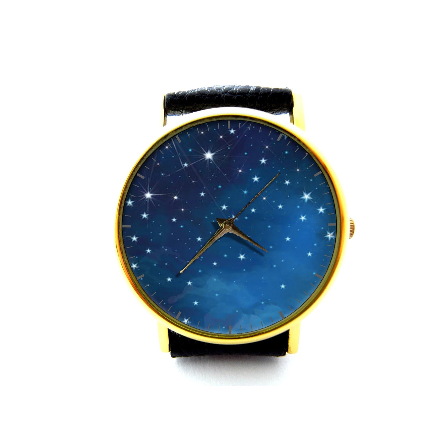 Stars Blue Sky Leather Watch, Stars Blue Sky Ladies Watch, Unisex Watch, Stars Blue Sky Jewellery