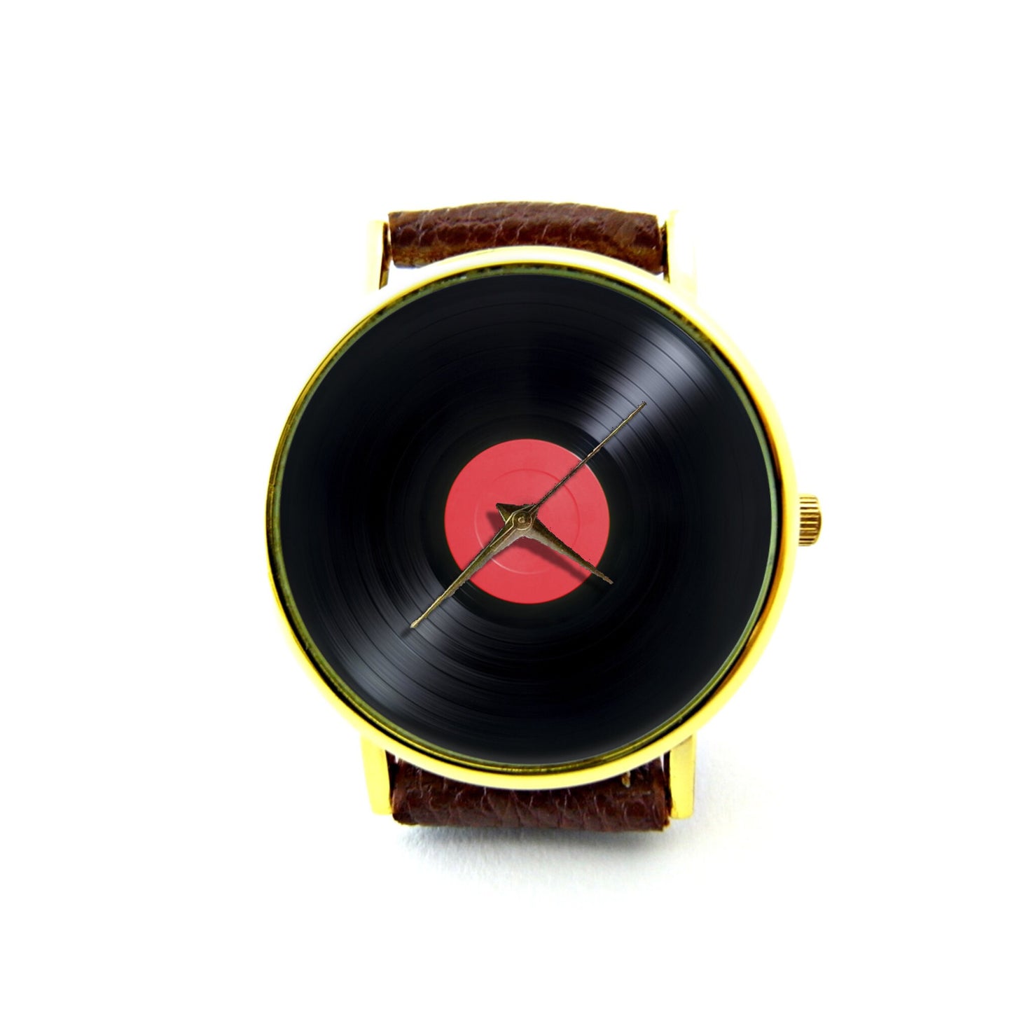 Vinyl Record 45 LP Leather Watch, Vinyl Record 45 LP Ladies Watch, Unisex Watch, Vinyl Record 45 LP Jewellery