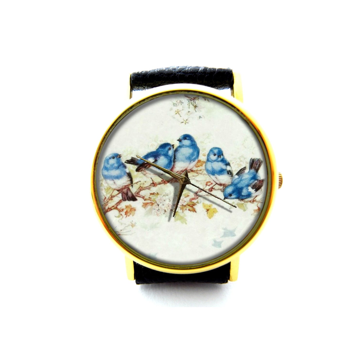 Blue Birds Leather Watch, Blue Birds Ladies Watch, Unisex Watch, Blue Birds Jewellery