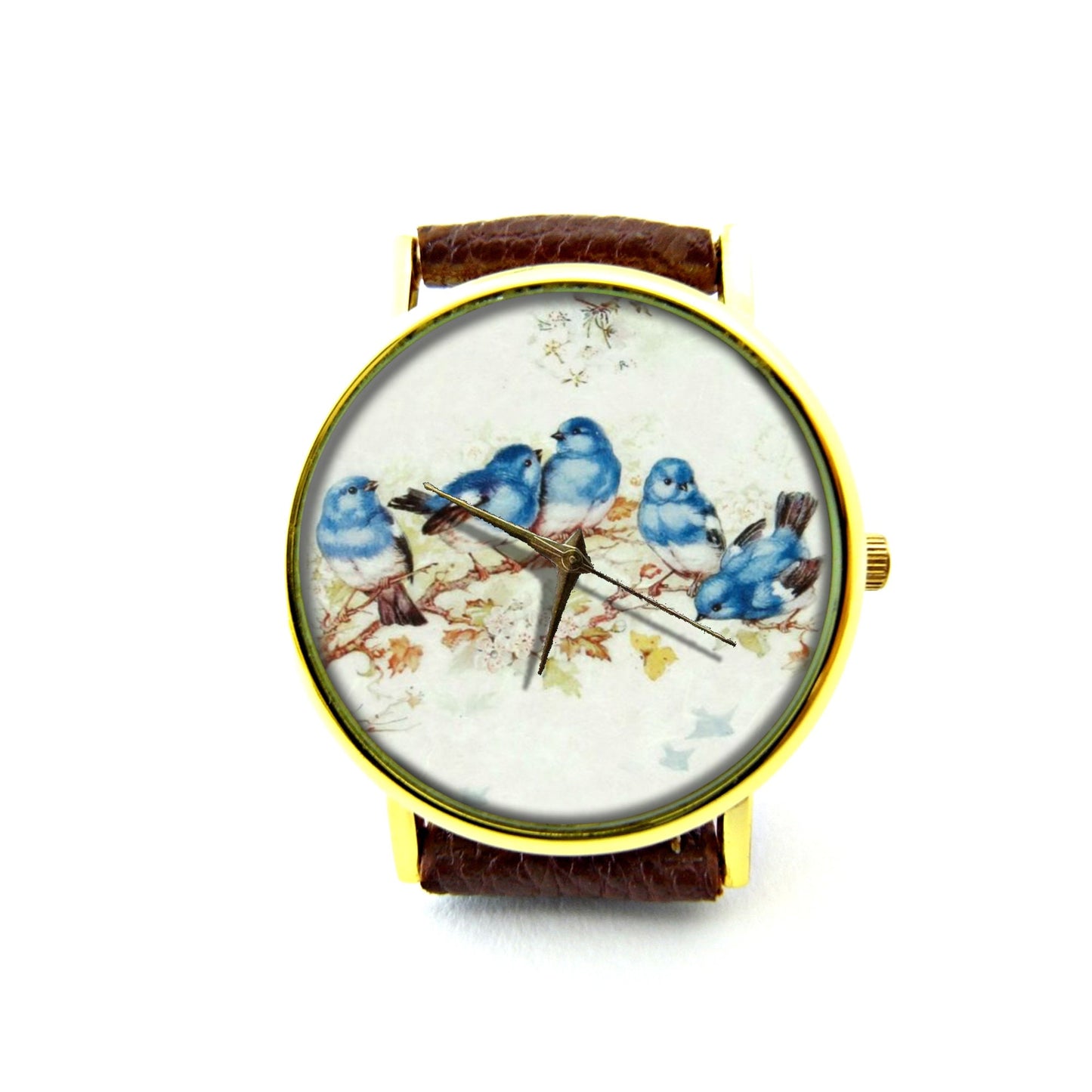 Blue Birds Leather Watch, Blue Birds Ladies Watch, Unisex Watch, Blue Birds Jewellery