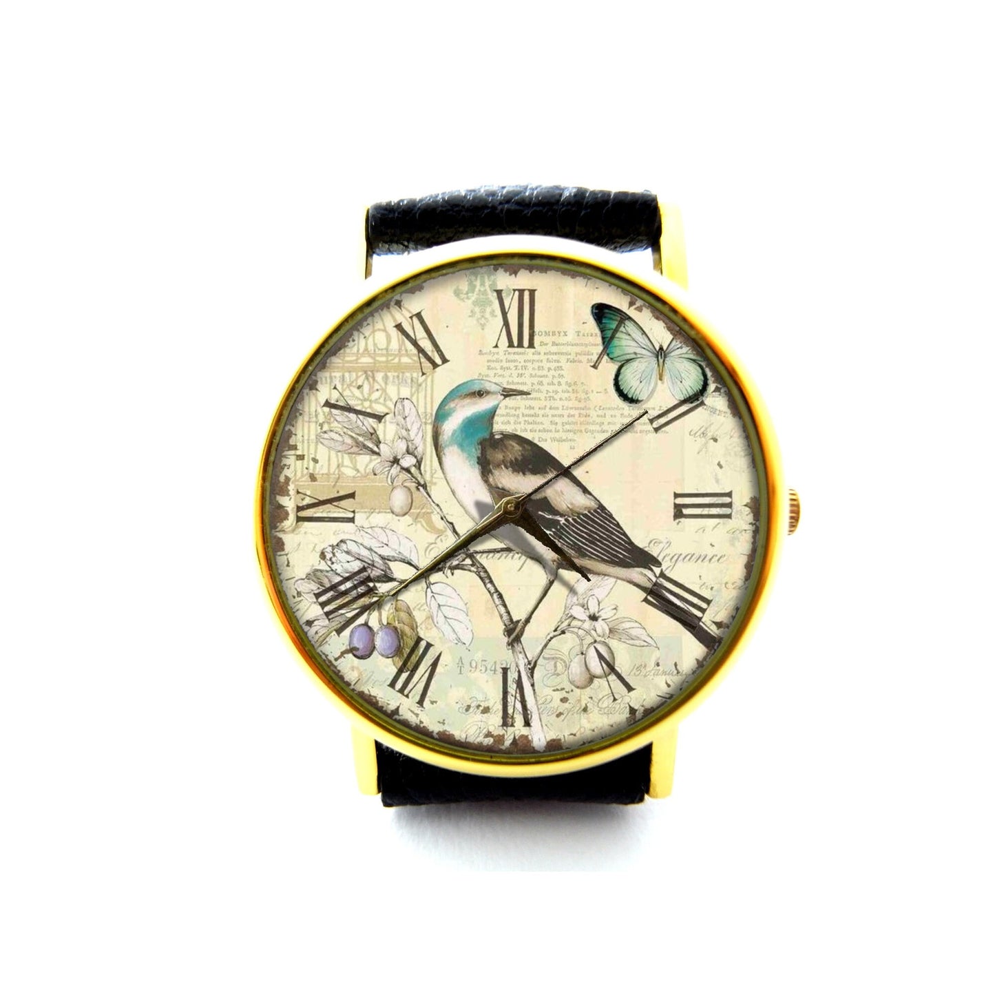 Vintage Bird Leather Watch, Bird Watch, Unisex Watch, Ladies Watch, Mens Watch, Bird Jewelry