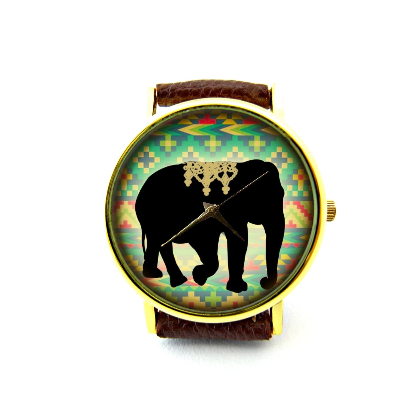 Elephant Leather Watch, Vintage Elephant Watch, Unisex Watch, Ladies Watch, Mens Watch, Elephant Jewelry