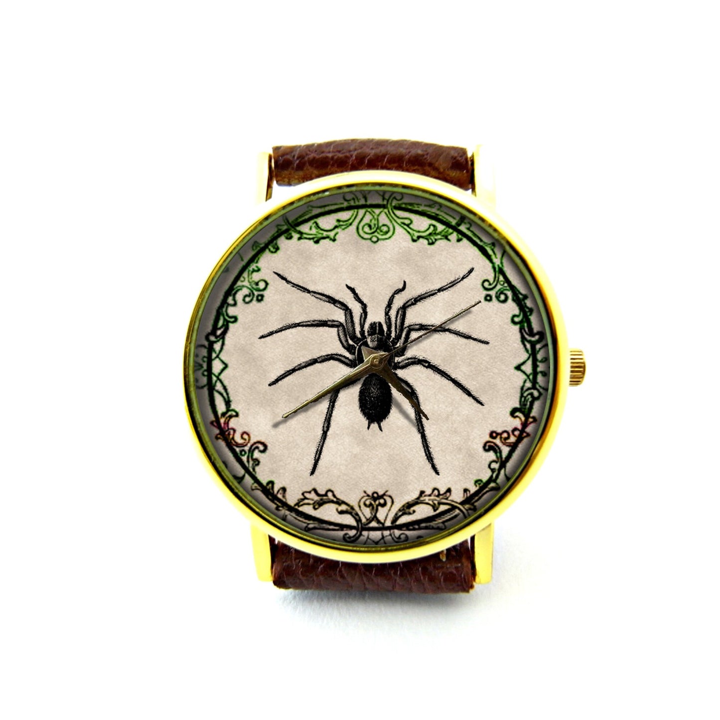 Vintage Gothic Spider Leather Watch, Spider Watch, Gift Ideas, Birthday Gift, Spider Jewelry