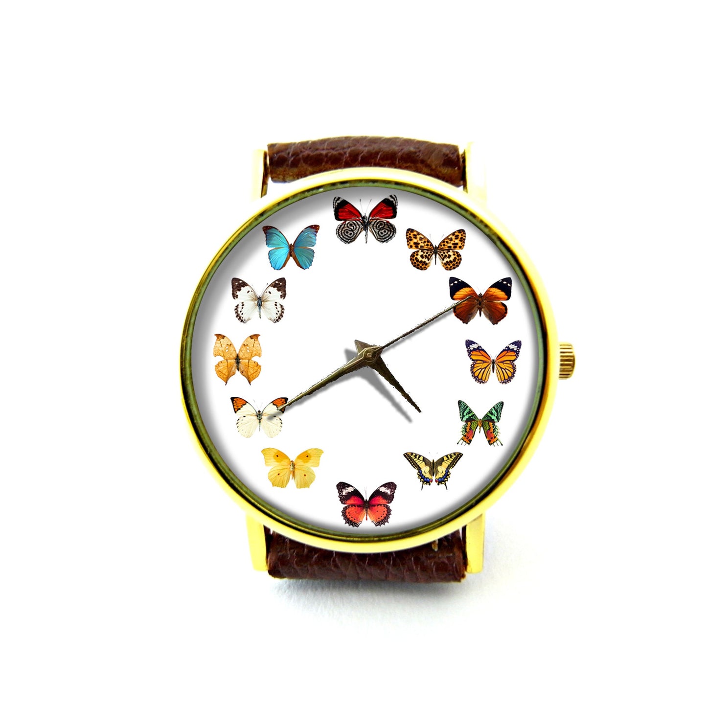 Vintage Butterfly Leather Watch, Butterfly Watch, Gift Ideas, Birthday Gift, Butterfly Jewelry