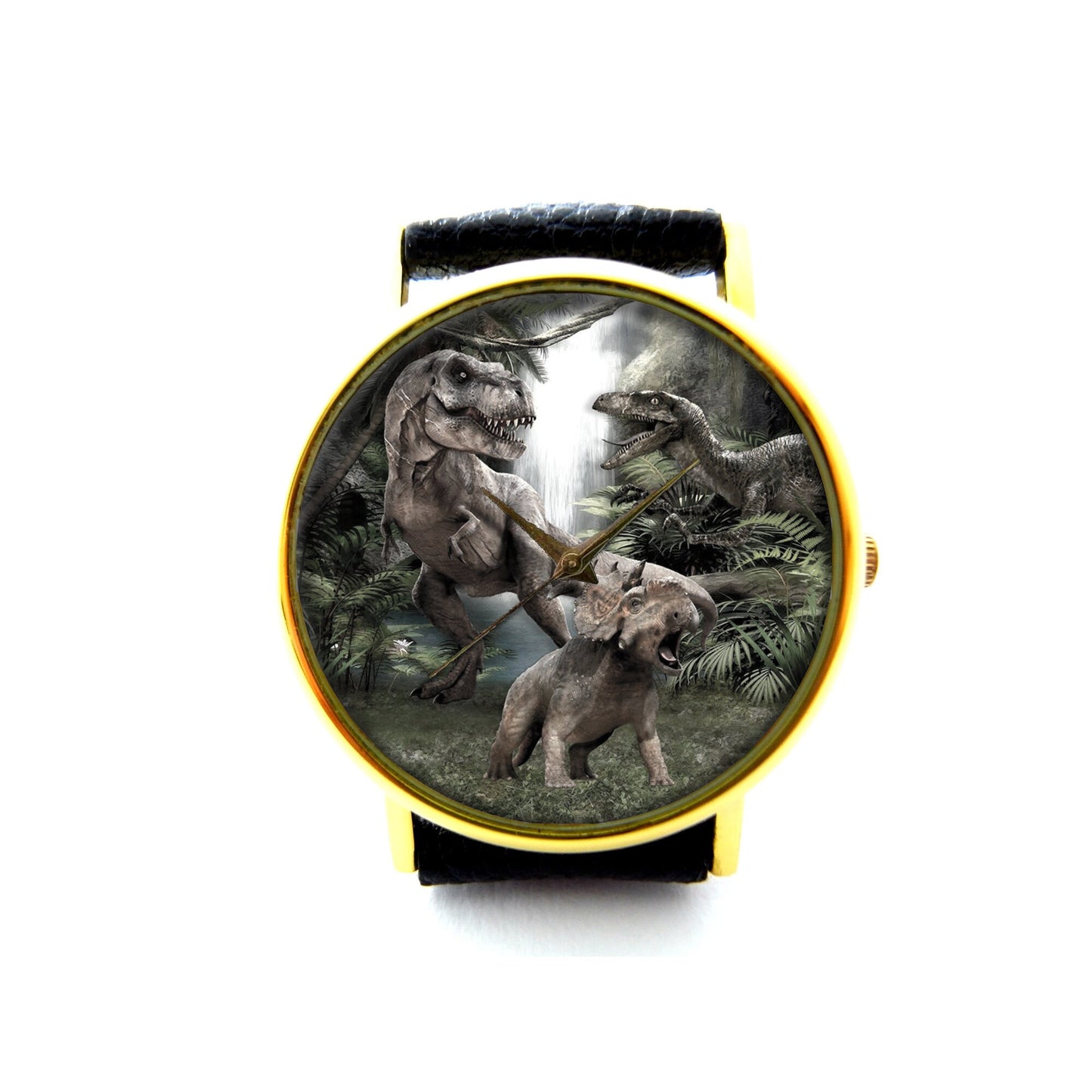 Vintage Dinosaur Leather Watch, T-Rex Watch, Unisex Watch, Ladies Watch, Mens Watch, Women Watch, Dinosaur Jewelry